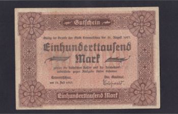 100 000 марок 1923г. 082012. Lrimmitfehau. Германия, Бровары