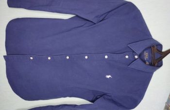Рубашка Polo Ralph Lauren мужская цвет синий slim, Киев