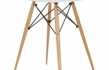 Стол обеденный деревянный Тауэр Вуд, 60 см, цвет белый, Днепр