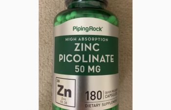 Піколінат цинку (цинк високої засвоюваності), 50 мг, 180 капсул, США, Тернополь
