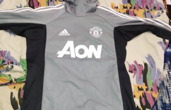 Футбольная кофта с капюшоном-баффом Adidas FC Manchester United, М/L, Харьков