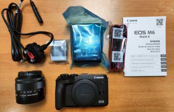 Новый Canon EOS M6 MKII + 15-45mm f3.5-6.3 IS STM Black, Киев