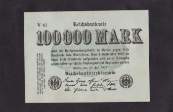 100 000 марок 1923г. V 41. Берлин. Германия, Бровары