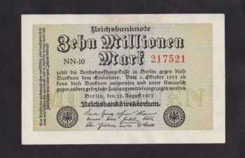 10 000 000 марок 1923г. NN-10. 217521. Германия, Бровары