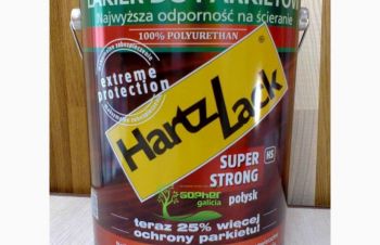 Лак для паркету і деревяних підлог HartzLack Super Strong HS 100% поліуретан 5л, Львов