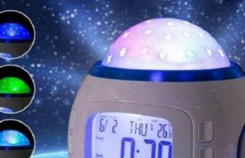 Музыкальный ночник-проектор звездное небо 1038 с часами и будильником, Одесса