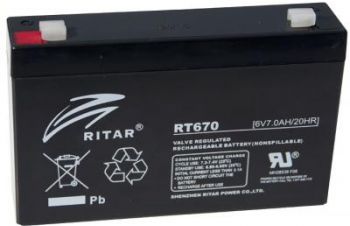 Батарея к ИБП Ritar RT670, 6V-7.0Ah, аккумулятор, Киев