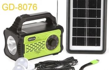 Портативная солнечная автономная система Solar GDPlus GD-8076 + FM радио + Bluetooth, Киев