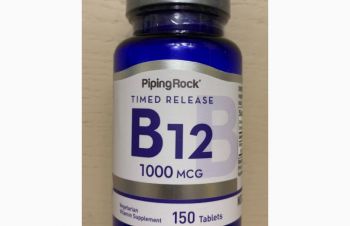 Вітамін B12 пролонгованої дії, 1000 мкг, 150 таблеток США, Тернополь