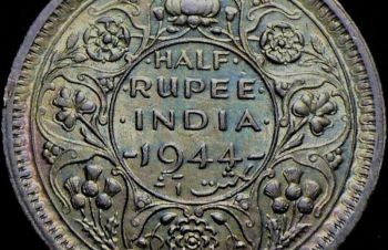 Британская Индия 1/2 рупии 1944 год СЕРЕБРО!!!!!!! ОТЛИЧНОЕ СОСТОЯНИЕ, Ковель