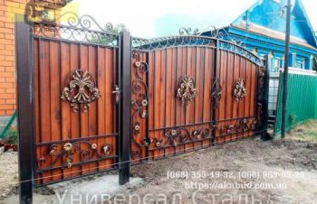 Установка и изготовление навесов, гаражных ворот, металлических въездных ворот, заборов, Киев