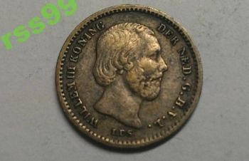 Нидерланды 5 центов 1862 серебро, РЕДКАЯ!!! к73, Ковель
