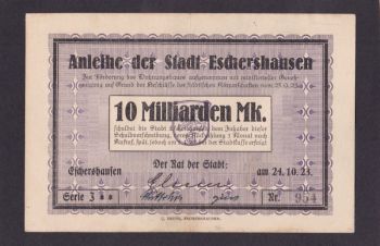 10 000 000 000 марок 1923 г. 954. Eschershausen. Германия, Бровары