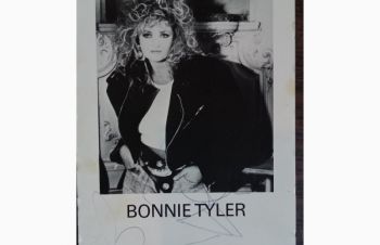 Автограф Bonnie Tyler Hide your heart tour-may 1988 Original, Новомосковск